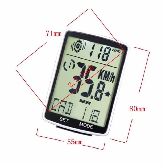 サイクルコンピューター 自転車 スピードメーター ワイヤレス サイコン