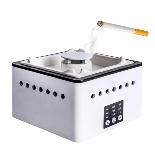 空気清浄灰皿 充電式 スモークレス灰皿 電動吸煙式灰皿 イオン発生器 脱臭 高性能HEPAフィルター搭載 10畳/空気清浄 タバコ専用