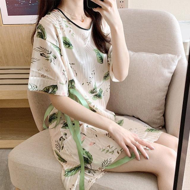 レディースパジャマ ワンピースパジャマ 半袖パジャマ 春夏 前開き 綿100 部屋着の通販はau Wowma Atelier Yukiko