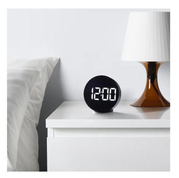 Ikea イケア Plugget プルゲット アラームクロック ブラック 11 Cm 目覚まし時計 見やすい数字 アラーム機能 モダン の通販はau Pay マーケット Tree Field