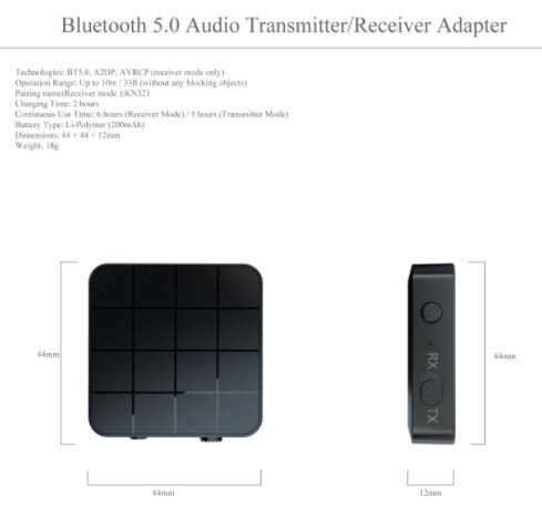 Bluetoothトランスミッター レシーバー 送受信 ワイヤレス化 車 オーディオ機器 イヤホン スピーカー 簡単接続 の通販はau Pay マーケット Tree Field