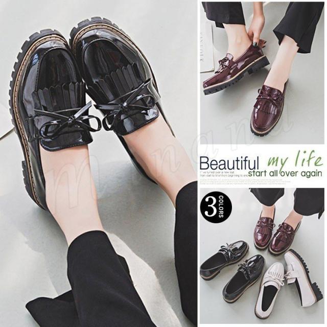 フラットシューズ レディース 靴 シューズ おしゃれ 可愛い ブラック ローファー フリンジ 秋新作 35 36 37 38 3の通販はau Pay マーケット Seven Oceans