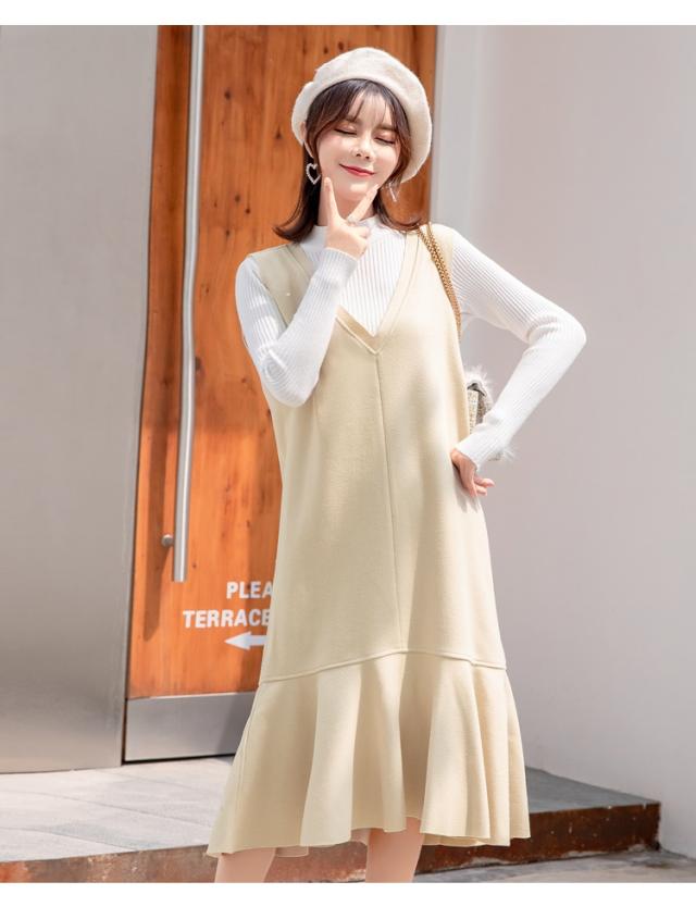 マキシ丈 ワンピース ロング丈 マタニティ シンプル ガーリー 可愛い トレンド 個性的 デート 人気 ゆったり フリル 重ね着の通販はau Pay マーケット La Vie En Rose