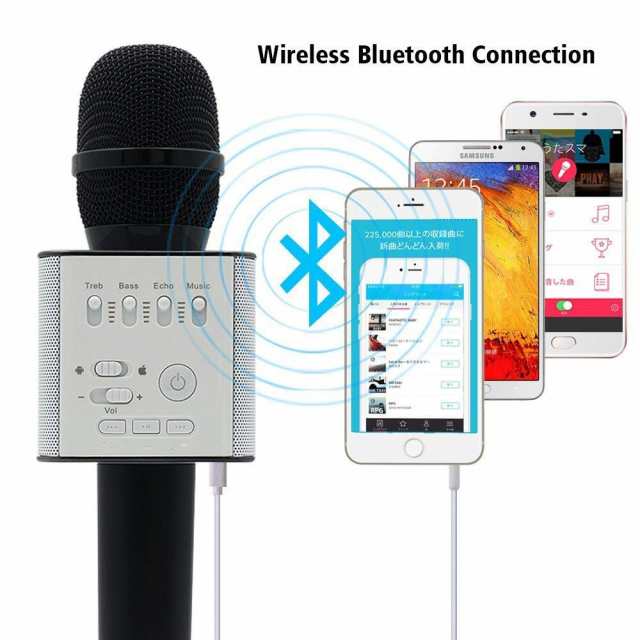 カラオケ マイク Bluetooth ワイヤレス カラオケ マイク ブルートゥース スピーカー 高音質カラオケ機器 カラオケ大会 忘年無線マイクの通販はau Pay マーケット シマムラショップ