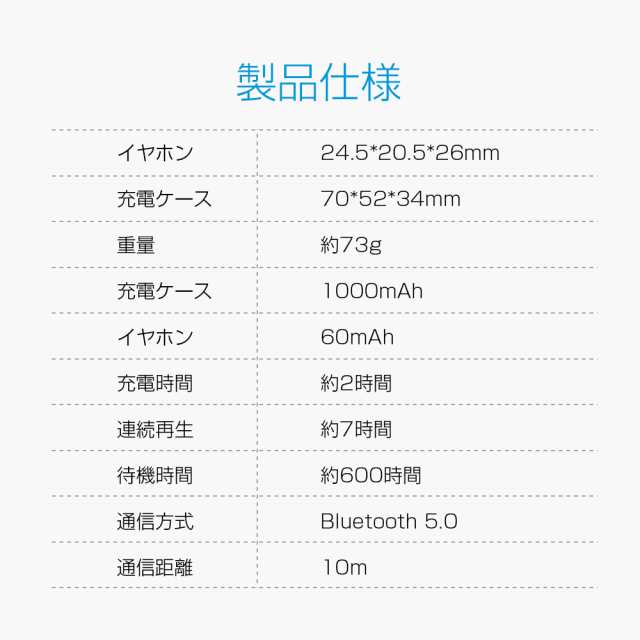 ワイヤレスイヤホン Bluetooth 5 0 Aptx イヤフォン Iphone ノイズキャンセリング Ipx7防水 耳かけ式 Iphone マイク 急速充電 軽量 通話 の通販はau Pay マーケット Kokobiショップ