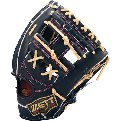 ゼット 硬式グローブ プロステイタス 2404SE 二塁・遊撃手用 右投げ 硬式野球 ナイトブラック/パステルブラウン BPROG565S-1932N-LH