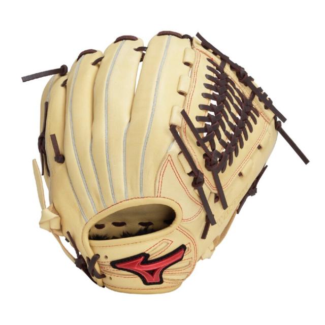 ミズノ 少年野球グローブ オールラウンド用 Lサイズ 右投げ ウィルドライブ レッド IBE 少年軟式グローブ ブロンド×ブラウン ジュニア 小学生 1AJGY32430-8057