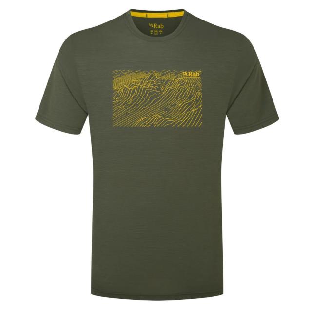 Rab ラブ シンクリノ リッジ ティー メンズ オリーブ Tシャツ 半袖 QFG36-OLV Rab アウトドア ウェア