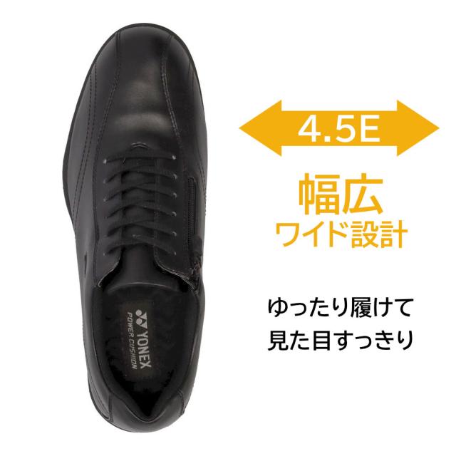 ヨネックス ウォーキングシューズ メンズ 4.5E  幅広 パワークッション MC30W 軽量 抗菌 防臭 クッション性 ファスナー付き 滑りにくい 撥水 全5色 24.0-28.0cm SHWMC30W