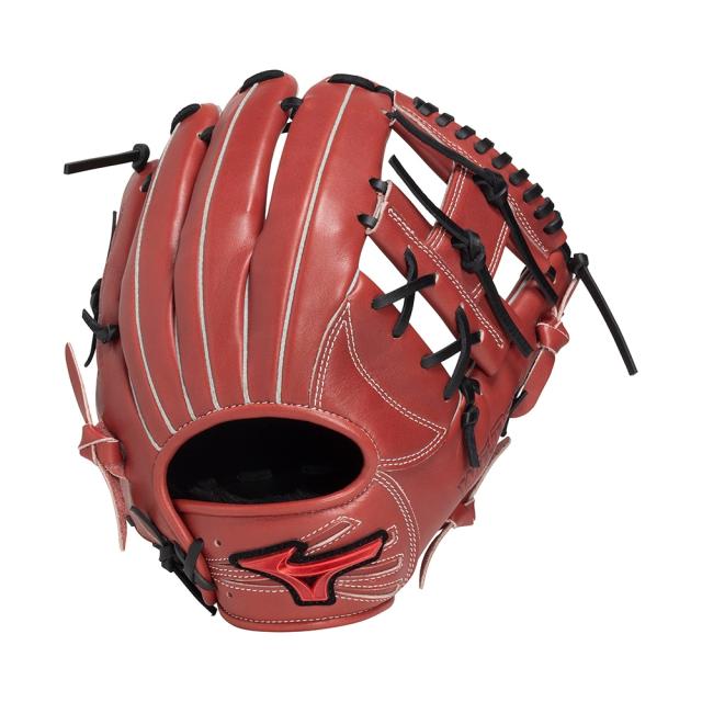 2025年秋新作 ミズノ 一般軟式グローブ 内野手向け 右投げ 軟式野球 ウィルドライブ レッド IBE 1AJGR33513-6609