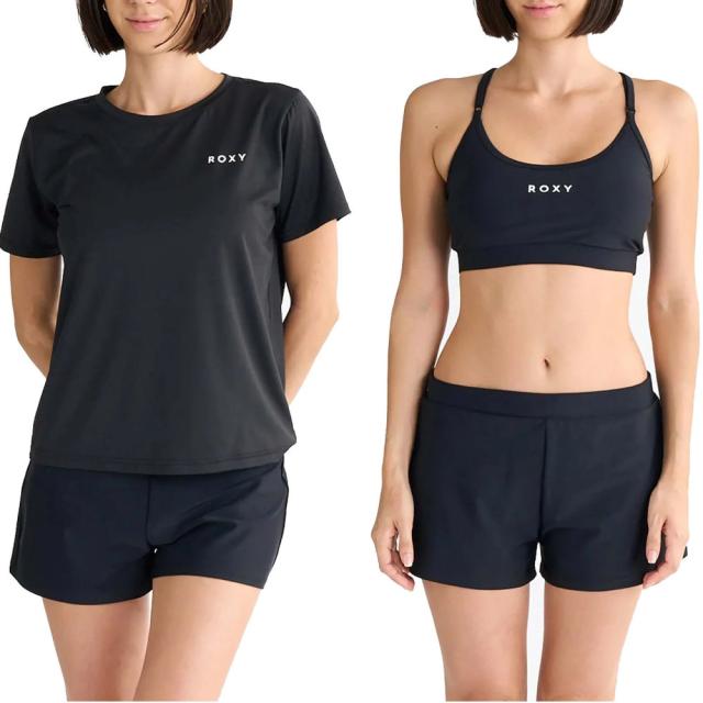 ROXY ロキシー ラッシュTシャツ付き 水着 レディース Roxy ROXY STEP RSW251002-BLK