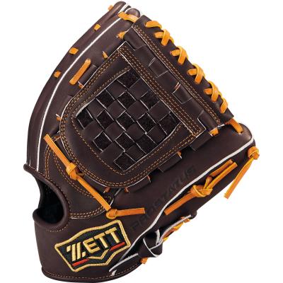 ゼット 一般軟式グラブ プロステイタス 源田選手タイプ 二塁手・遊撃手用 右投げ 軟式野球グローブ ブラウン/オークブラウン BRGB30564G-3736-LH