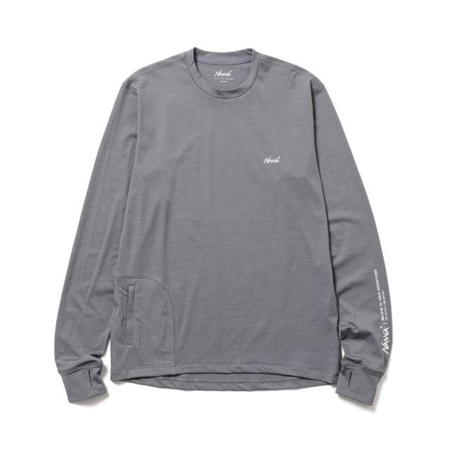 ナンガ エアフレックス ロングスリーブラッシュガード メンズ グレー N2500-1L519A-GRY