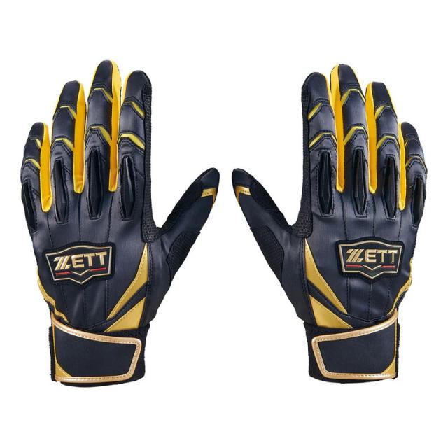 ゼット プロステイタス バッティンググローブ 両手用 一般用 野球 手袋 ブラック×イエロー BG13011D-1953