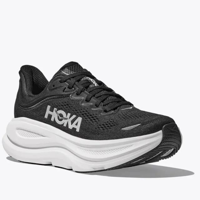 ホカオネオネ ボンダイ 9 メンズ ランニングシューズ ブラック/ホワイト 25.5-27.5cm HOKAONEONE BONDI 9 1162011-BWHT