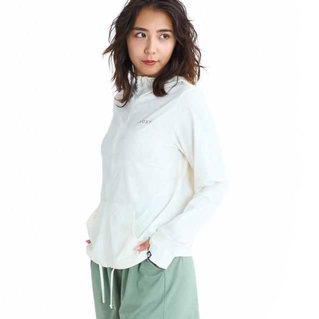 ロキシー ラッシュパーカー レディース 水陸両用 UVカットパーカー ジップラッシュフーディ AUROLA RLY261031-OWT 5,840円