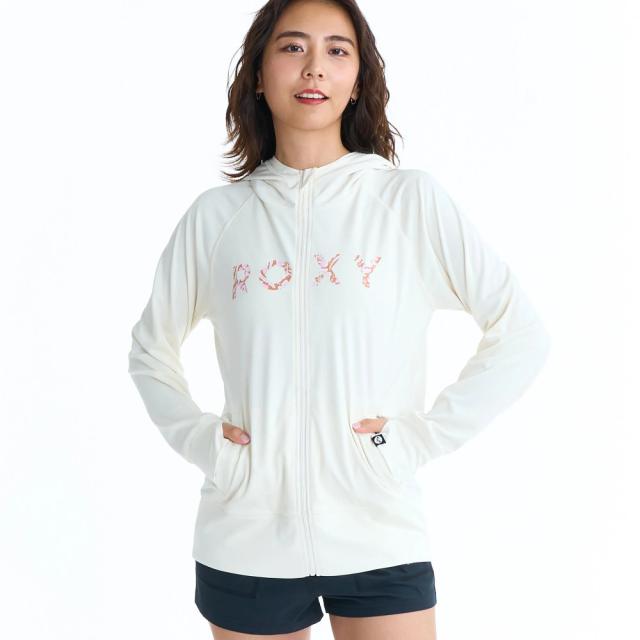 ロキシー ボタニカルロゴ ジップラッシュフーディ レディース ROXY HORIZON HOODIE RLY261033-OWT