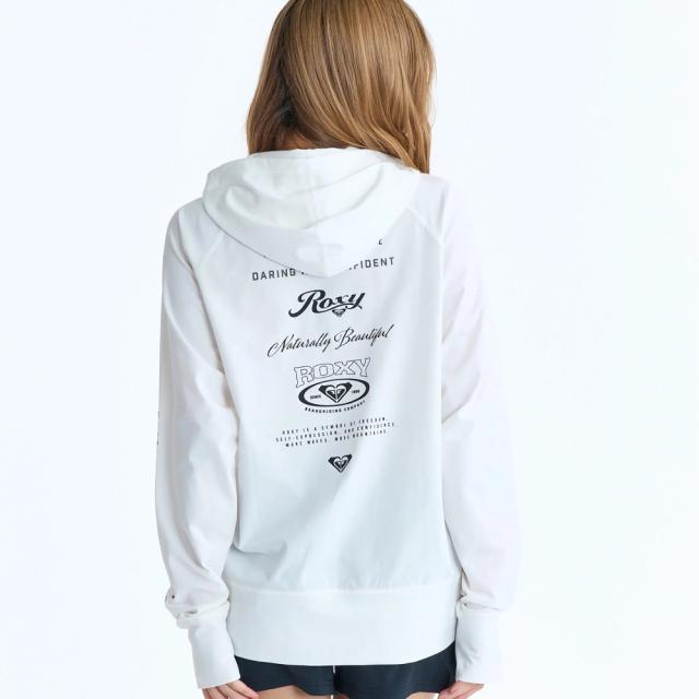 ロキシー ラッシュパーカー レディース バックプリント ROXY HISTORICAL LOGO HOODIE RLY261035-WHT