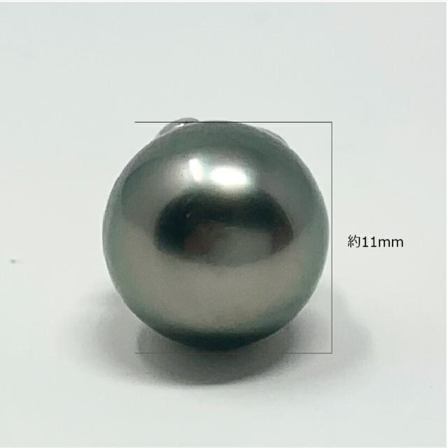 【新品仕上げ】K14WG K14ホワイトゴールド ゴールド 黒蝶真珠 11mm ペンダントトップ コンディションSランク 新品仕上げ済みの商品 非常に照りが強く ピカピカの光沢がある珠です_2