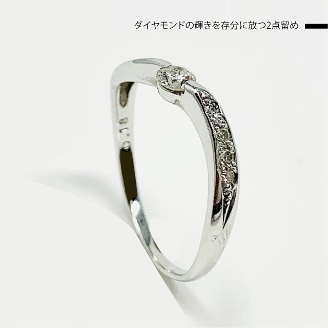 【新品仕上げ】K14WG 14金 K14ホワイトゴールド ダイヤモンド0.18ct #16号 リング 指輪16号 ±4までサイズ直し無料 コンディションSランク 新品仕上げ済みの商品 大きめサイズをお探しの方におすすめです_5