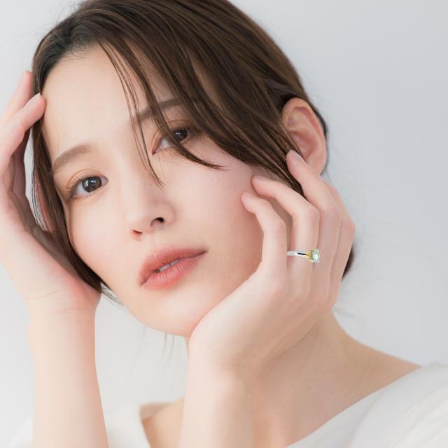 K18 Pt900 プラチナ 18金 アクアマリン ダイヤモンド リング 3月誕生石_7