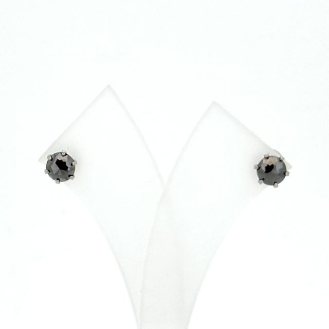 Pt900 プラチナ ブラックダイヤモンド 0.5ct/0.5ct ピアス レディース メンズ 4月誕生石 日本製_1