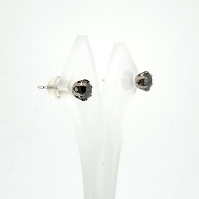 Pt900 プラチナ ブラックダイヤモンド 0.5ct/0.5ct ピアス レディース メンズ 4月誕生石 日本製_3
