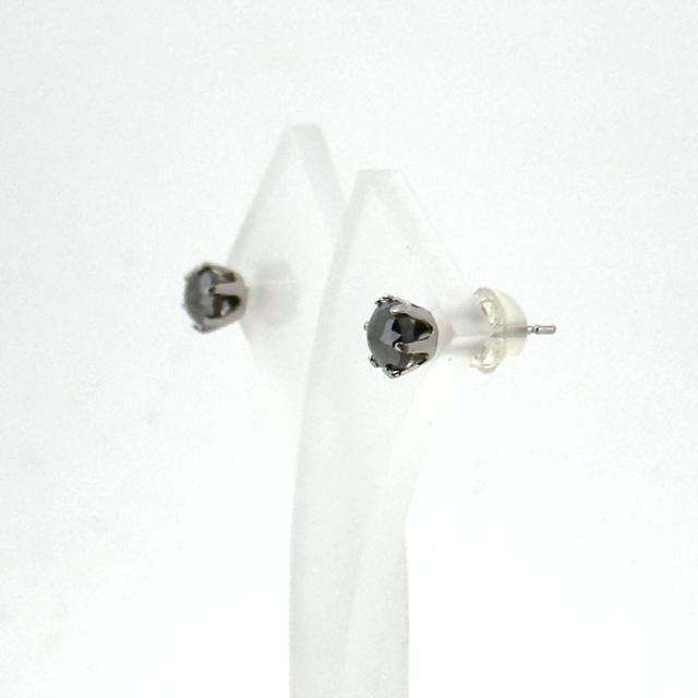 Pt900 プラチナ ブラックダイヤモンド 0.5ct/0.5ct ピアス レディース メンズ 4月誕生石 日本製_4