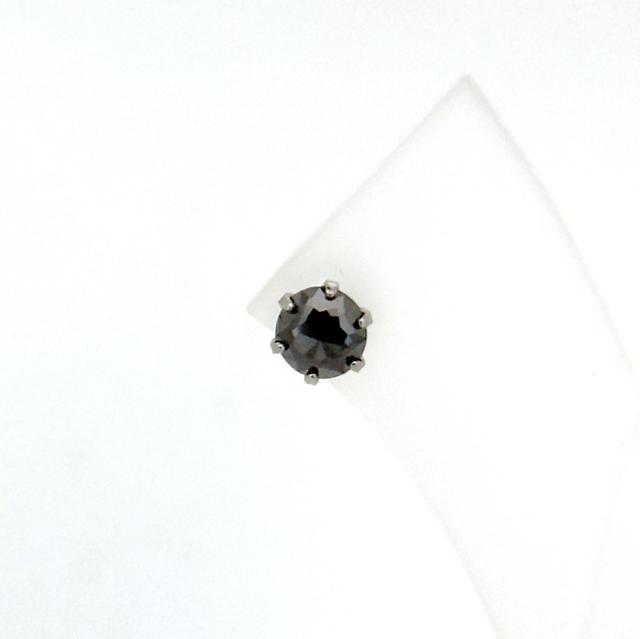 Pt900 プラチナ ブラックダイヤモンド 0.5ct/0.5ct ピアス レディース