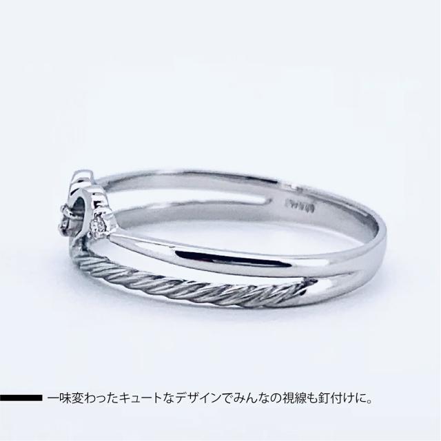 【新品商品】【動画あり】Pt950 プラチナ950 プラチナ ダイヤモンド0.03ct リング 指輪 シンプル デザイン 高級品 6号 7号 8号 9号 10号 11号 12号 13号 14号 15号 ハ−トモチーフ ジュエリー プレゼント_2