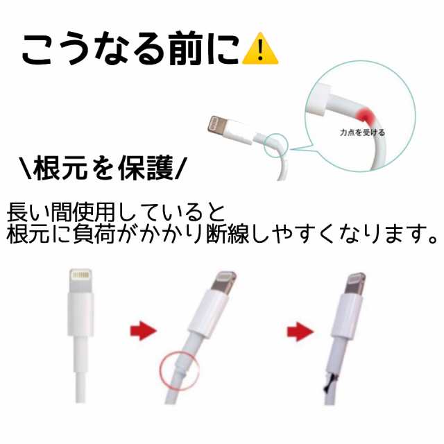 送料無料 Iphone ケーブル 断線防止 保護キャップ カバー 2個セット 充電ケーブル スマホ の通販はau Pay マーケット Mapple Store