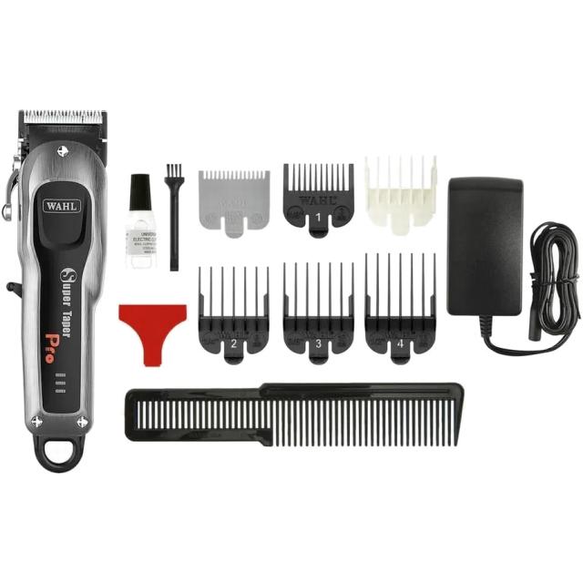 WAHL ウォール スーパーテーパー・プロ Super taper Pro バリカン コードレス コード兼用 ヘアクリッパー クロムメッキブレード フェードカット プロ用 精密カット パワフル 静音 プロフェッショナル 業務用 正規品 送料無料 サロン品質 プロバリカン