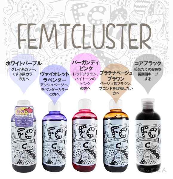 Fcカラーキープ バーガンディピンク シャンプー 250ml トリートメント 250ml フェムトクラスター 送料無料 Femt Clusterの通販はau Pay マーケット あっと美人