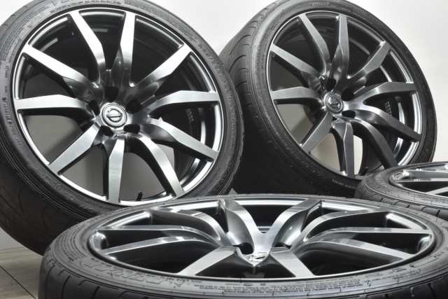 中古タイヤホイール 4本セット 20インチ 9.5J +45 10.5J +25 PCD 114.3 255/40R20 97Y 285/35R20  100Y ニッサン 純正 ホイール【 ダンロ