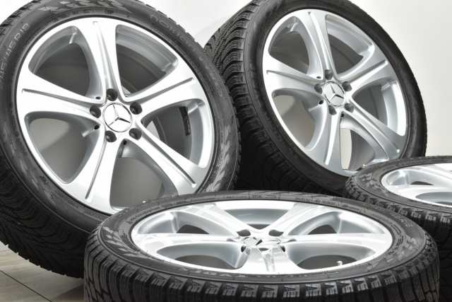 中古 スタッドレス タイヤ ホイール 4本セット 18インチ 8J +43 PCD 112245/45R18 100T メルセデスベンツ純正  ホイール【 ノキアン 製 ス