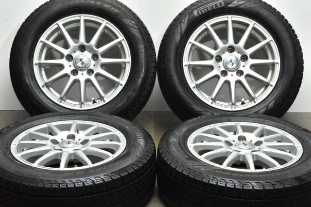 中古 スタッドレス タイヤ ホイール 4本セット 15インチ 6J +43 PCD 114.3195/65R15 91T Weds 製ホイール【 ピレリ 製 スタッドレスタイ