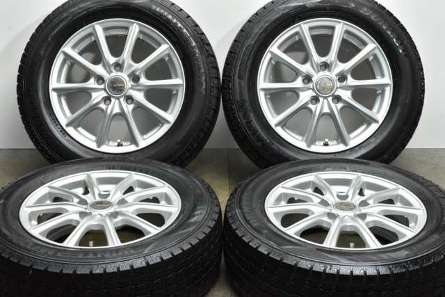 中古 スタッドレス タイヤ ホイール 4本セット 15インチ 6J +53 PCD 114.3195/65R15 91Q ブリヂストン 製ホイール【 ダンロップ 製 スタ