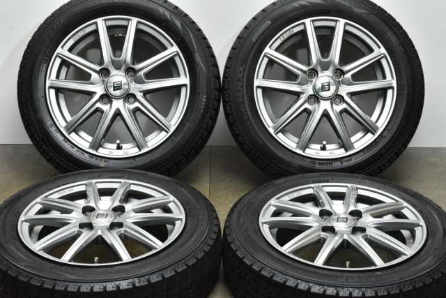 中古 スタッドレス タイヤ ホイール 4本セット 14インチ 4.5J +45 PCD 100155/65R14 75Q KYOHO 製ホイール【 ダンロップ 製 スタッドレス