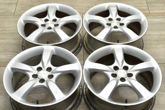 【全品半額】[中古ホイール4本セット]ERGLANZ[17x7J+38/100/4H/5H]M12/アクア,ノート,デミオ,スイフト,プリウス,フォレスター,カローラスポーツ 社外品