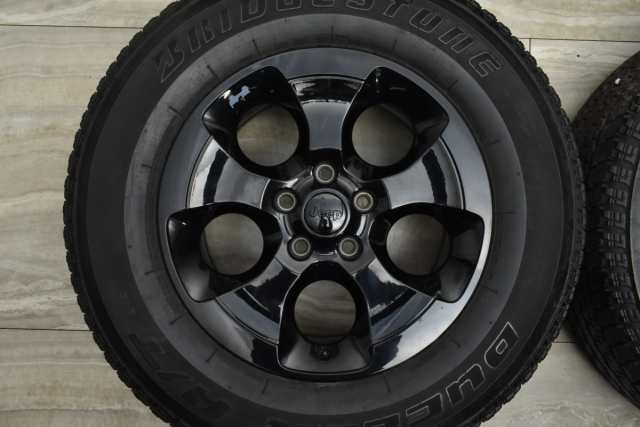 中古タイヤホイール 4本セット 18インチ 7.5J +44.45 PCD 127 255/70R18 113S ジープ 純正 ホイール【  ブリヂストン 製 タイヤ付き】