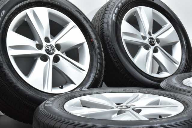 中古タイヤホイール 4本セット 17インチ 7J +39 PCD 114.3 225/65R17 102H トヨタ 60 ハリアー エレガンス 純正【  ダンロップ 製 タイヤ