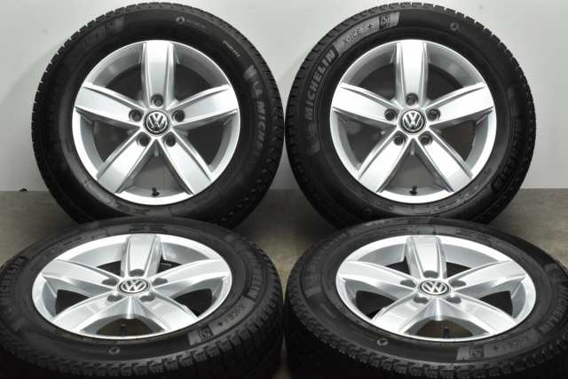 中古 スタッドレス タイヤ ホイール 4本セット 15インチ 6J +43 PCD 112195/65R15 95T フォルクスワーゲン 純正 ホイール【 ミシュラン 