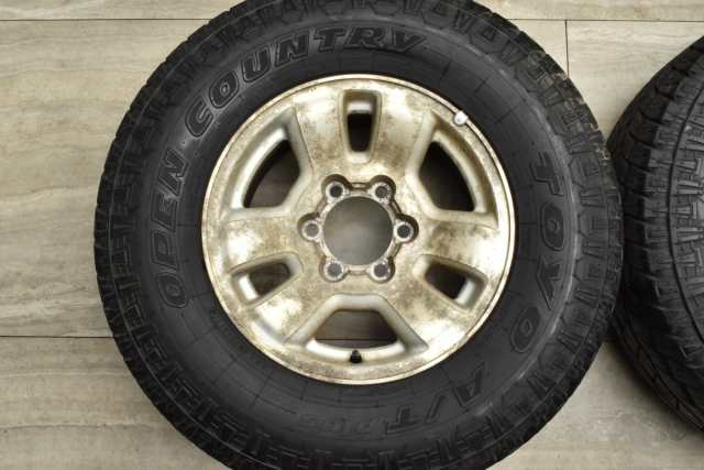 中古タイヤホイール 4本セット 16インチ 7J +15 PCD 139.7 265/70R16 112H トヨタ 185 ハイラックスサーフ ワイド  純正【 トーヨー 製 タ