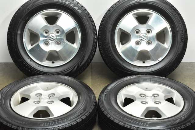 中古 スタッドレス タイヤ ホイール 4本セット 13インチ 4J +45 PCD 100145/80R13 75Q スズキ 純正 ホイール【  ブリヂストン 製 スタッドレスタイヤ付き】の通販はau PAY マーケット - パーツ販売ナンバーワン au PAY マーケット店 | au PAY  マーケット－通販サイト