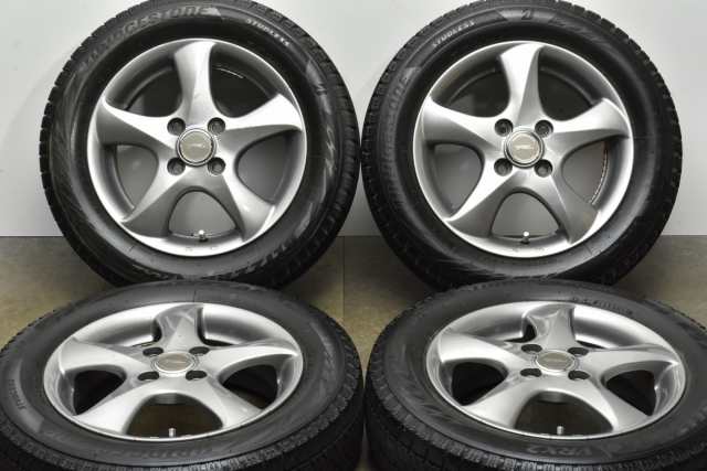 中古 スタッドレス タイヤ ホイール 4本セット 14インチ 4.5J +45 PCD 100165/65R14 79Q ブリヂストン 製ホイール【 ブリヂストン 製 ス