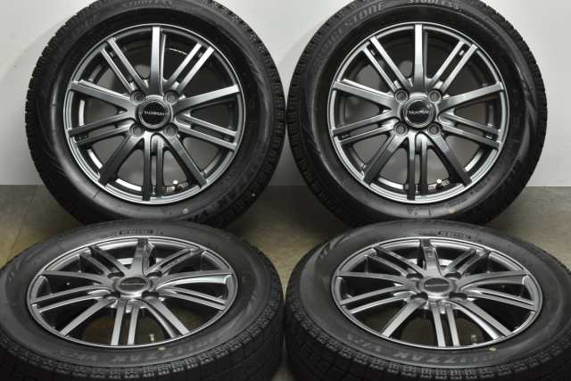 中古 スタッドレス タイヤ ホイール 4本セット 14インチ 4.5J +45 PCD 100155/65R14 75Q ブリヂストン 製ホイール【 ブリヂストン 製 ス