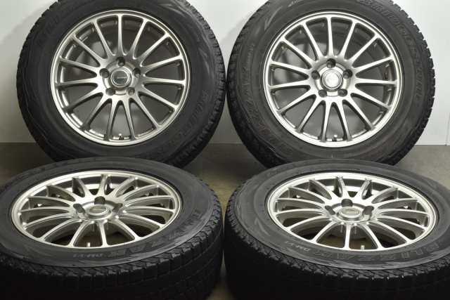 中古 スタッドレス タイヤ ホイール 4本セット 17インチ 7J +45 PCD 114.3225/65R17 102Q ブリヂストン 製ホイール【 ブリヂストン 製 ス