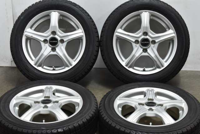 中古 スタッドレス タイヤ ホイール 4本セット 14インチ 4.5J +45 PCD 100155/65R14 75T ブリヂストン 製ホイール【 ヨコハマ 製 スタッ