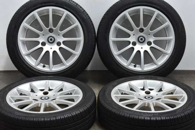 中古タイヤホイール 4本セット 15インチ 4.5J +23.5 5.5J +22 PCD 112 155/60R15 74H 175/55R15 77V スマート 純正 ホイール【 ダンロッ