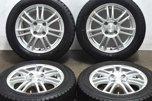 中古 スタッドレス タイヤ ホイール 4本セット 14インチ 4.5J +44 PCD 100155/65R14 75Q ダンロップ 製ホイール【 ダンロップ 製 スタッ